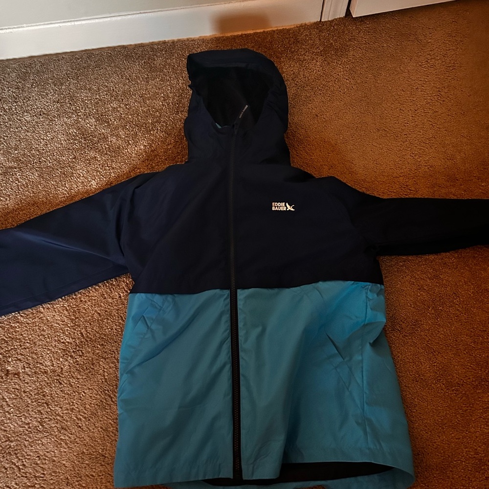 Eddie Bauer Kids winter jacket with blue fuzzy inner liner, NEVER USED
